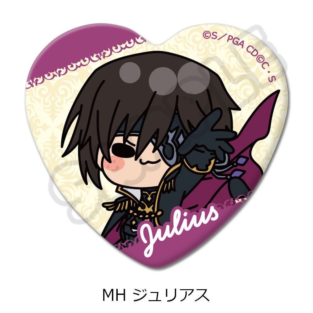 コードギアス 亡国のアキト ハート型缶バッジ MH ジュリアス｜ホビーの