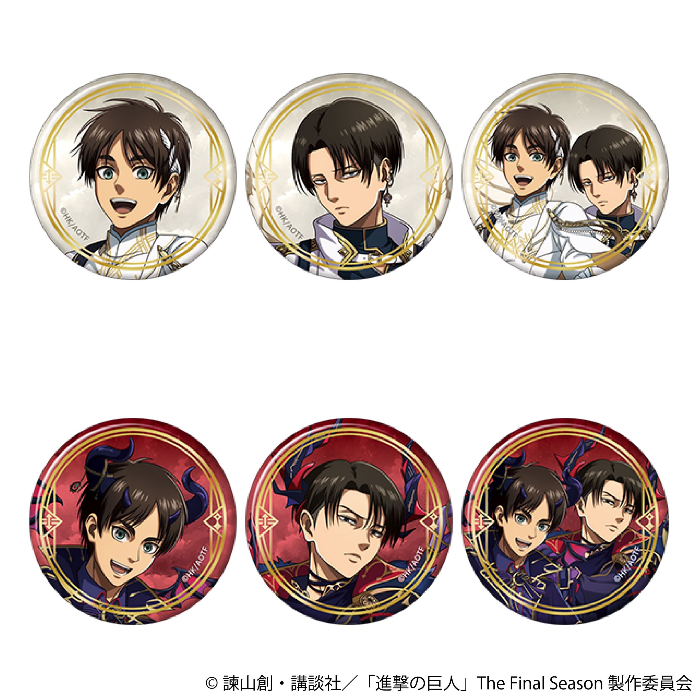 進撃の巨人 箔押しキャラバッジコレクション 天使と悪魔 6個入り1BOX