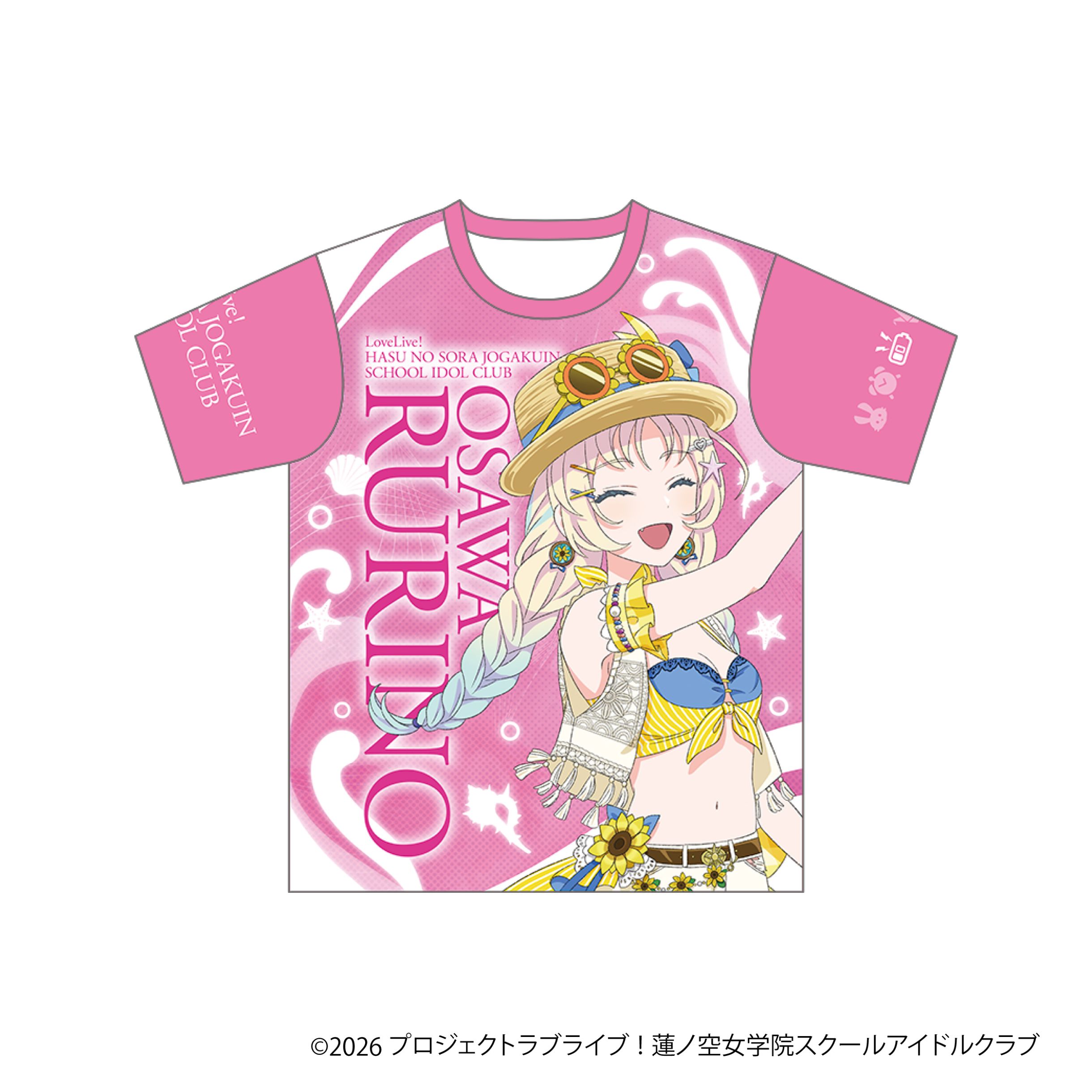蓮ノ空女学院　フルグラフィックTシャツ　大沢瑠璃乃（みらくらぱーく！） ラブライブ！蓮ノ空女学院スクールアイドルクラブ フルグラフィックT