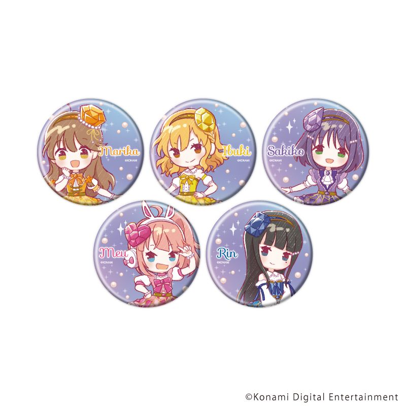 ひなビタ♪ 缶バッジ 01 宝石ver. グラフアートイラスト 5個入り1BOX