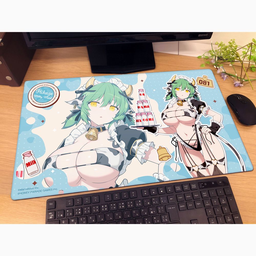 シノビマスター閃乱カグラ NEW LINKラバーマット　鴇 ミルキーメイド 予約特別価格】シノビマスター 閃乱カグラ NEW LINK 描き下ろしラバー
