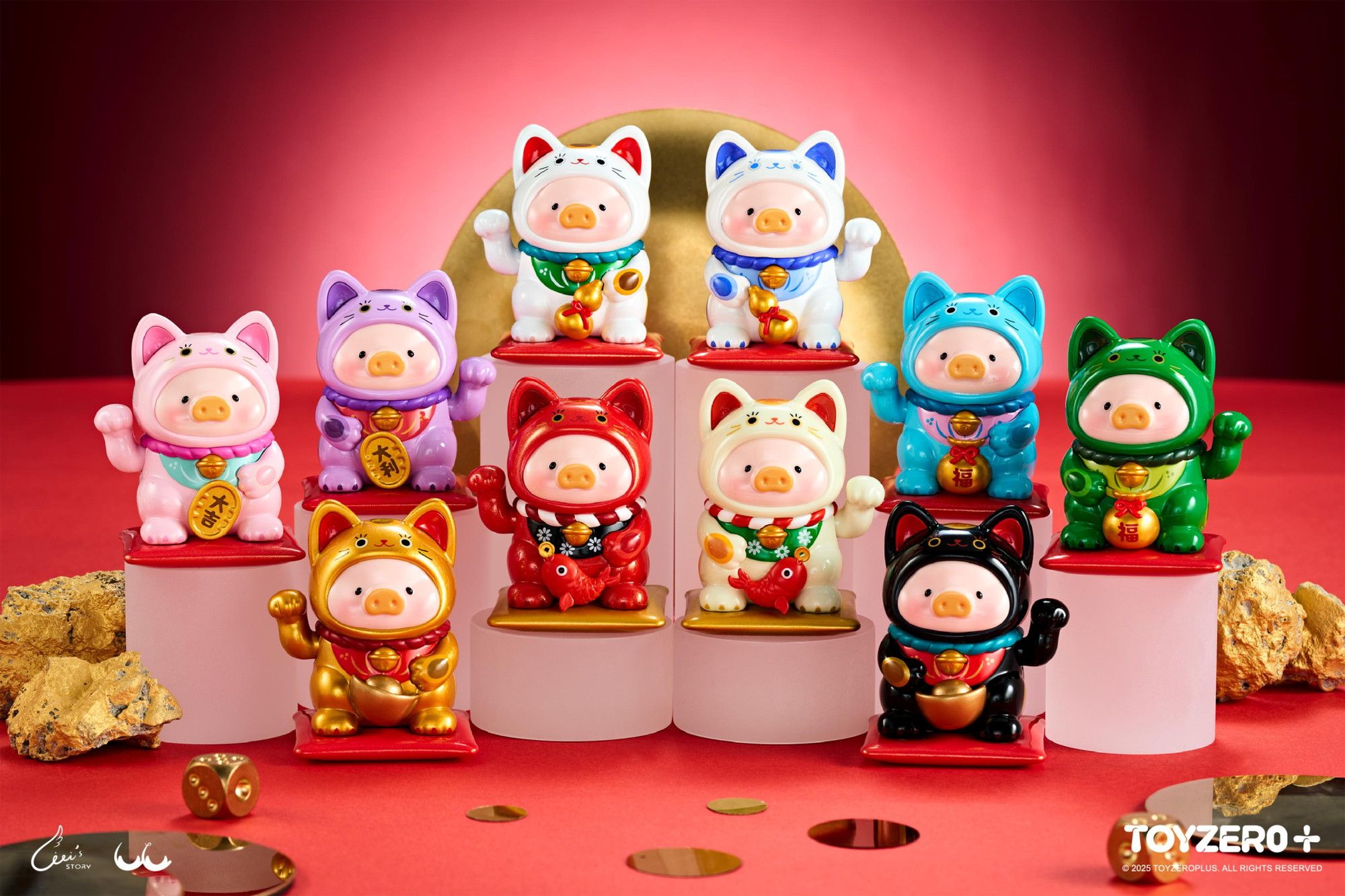 LuLu the Piggy - ルル・ザ・ピギー 招き猫シリーズ 8個入り1BOX