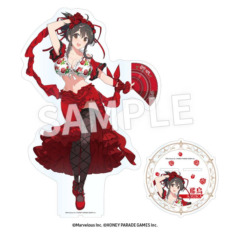 完全未開封品　メガシンカ　B賞アクリルスタンドプレート　ジャンプ当選品 予約特別価格】閃乱カグラ アクリルメガフィギュア 飛鳥 フラメンコ