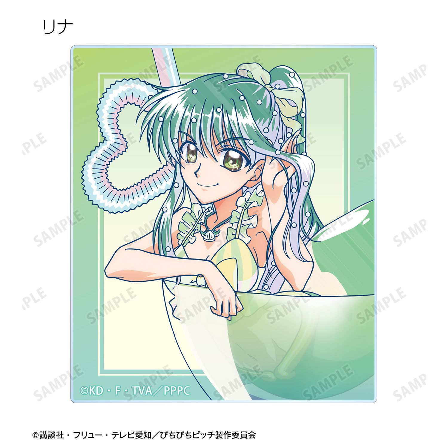 ぴちぴちピッチ 描き下ろし カクテルグラスver. Ani-Art clear label