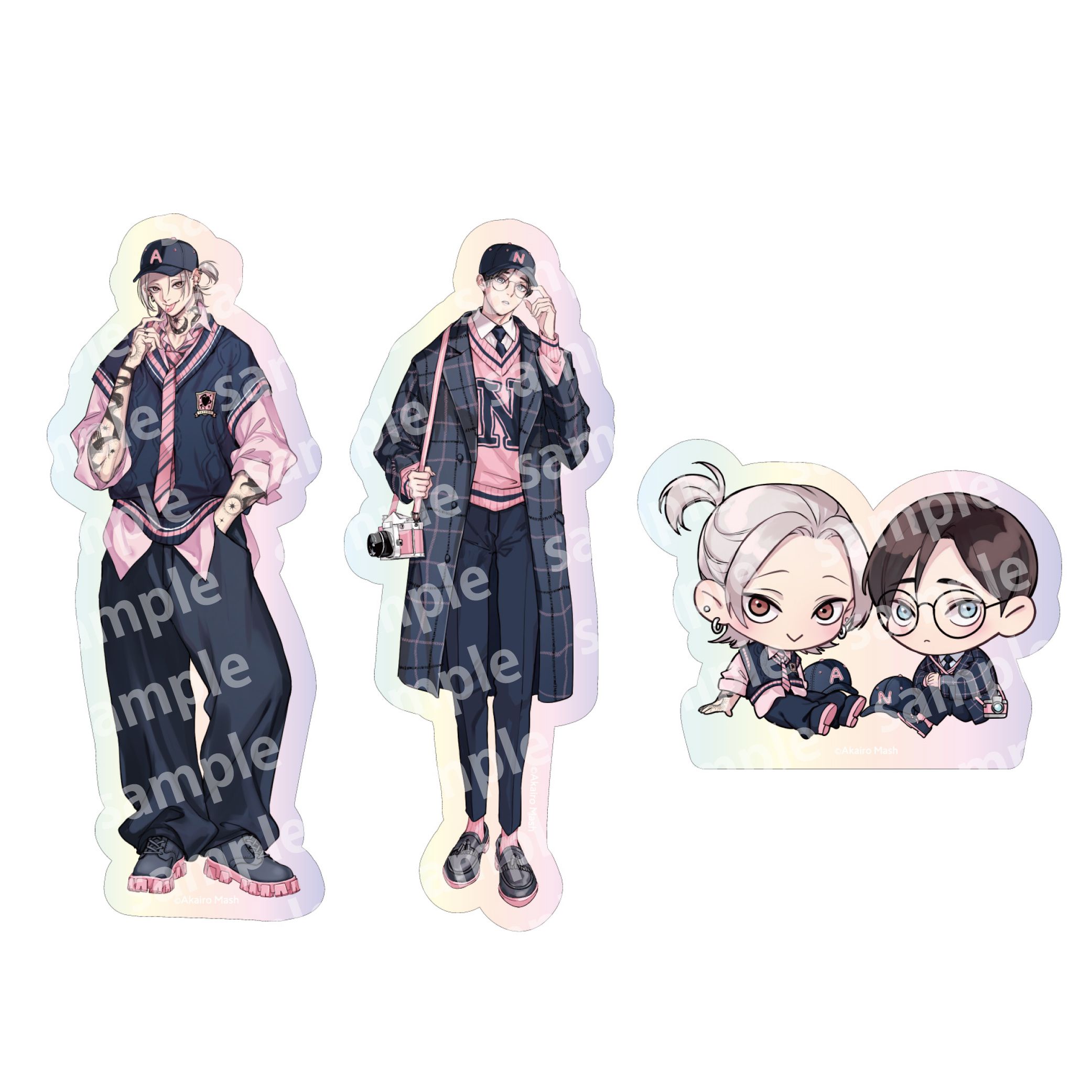 オーロラステッカーセット PINK NAVY TRAD. CLUB ver. 愛の刺青