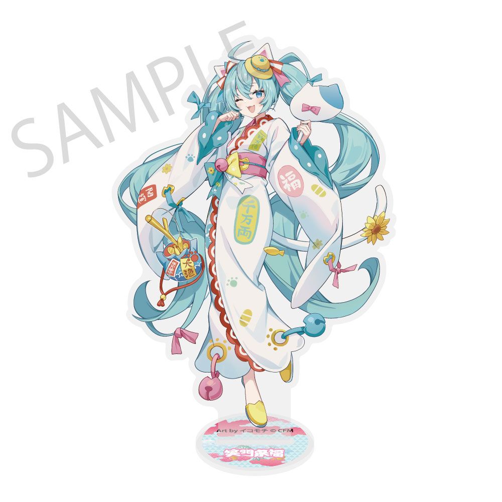 予約特別価格】初音ミク×招き猫×真夏の熊谷 ダイカットビッグアクリル