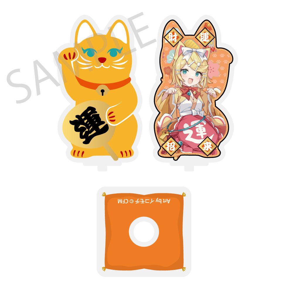 予約特別価格】初音ミク×招き猫×真夏の熊谷 まわるダイカットアクリル