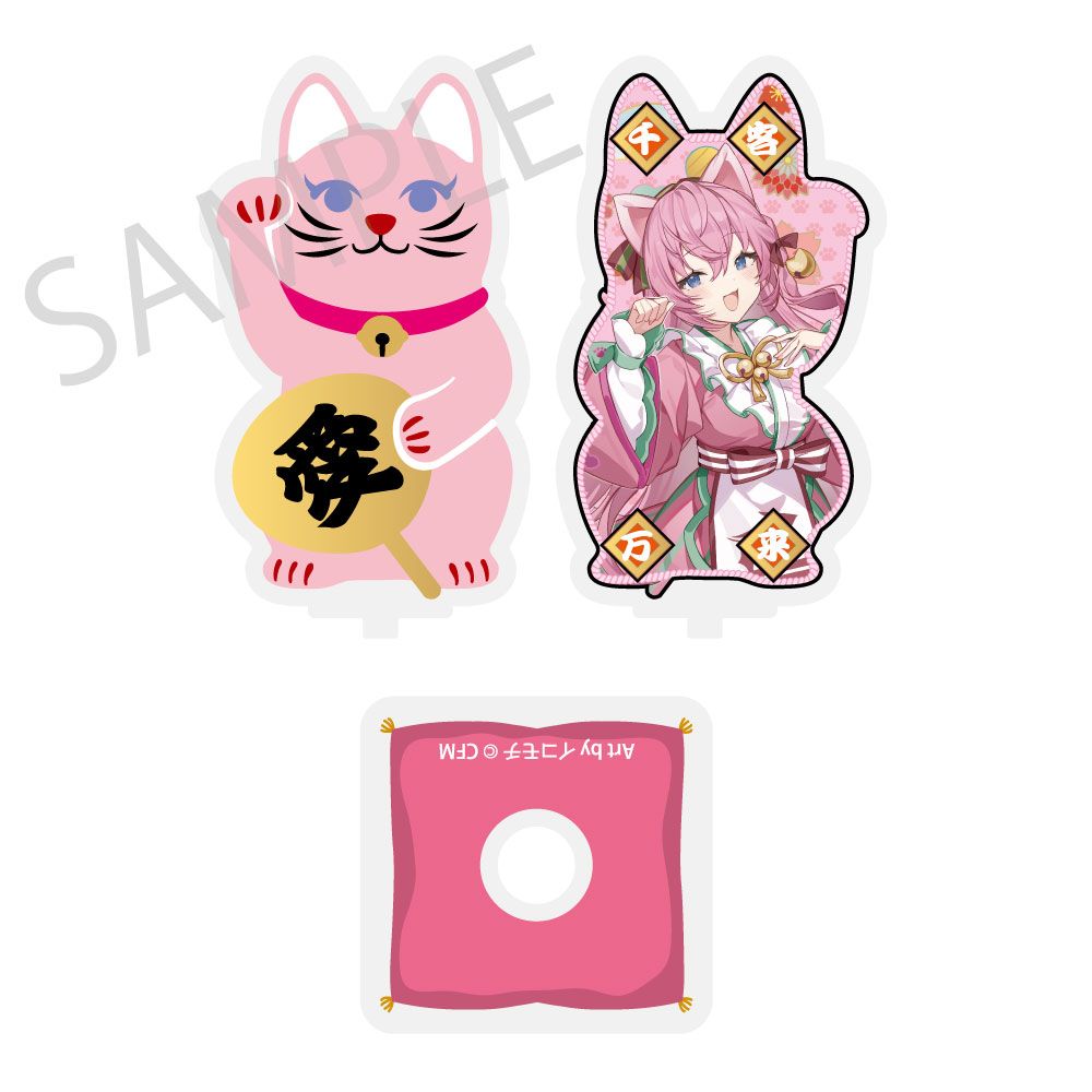 予約特別価格】初音ミク×招き猫×真夏の熊谷 まわるダイカットアクリル