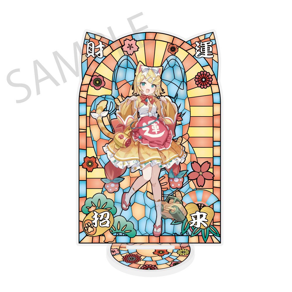 予約特別価格】初音ミク×招き猫×真夏の熊谷 ステンドグラス風素材加工