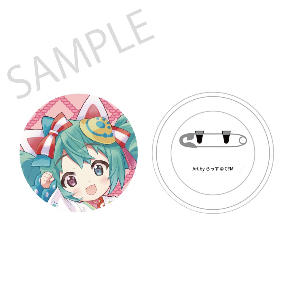 予約特別価格】【再販】初音ミク×招き猫 ふわもふタッチ缶バッジ 初音