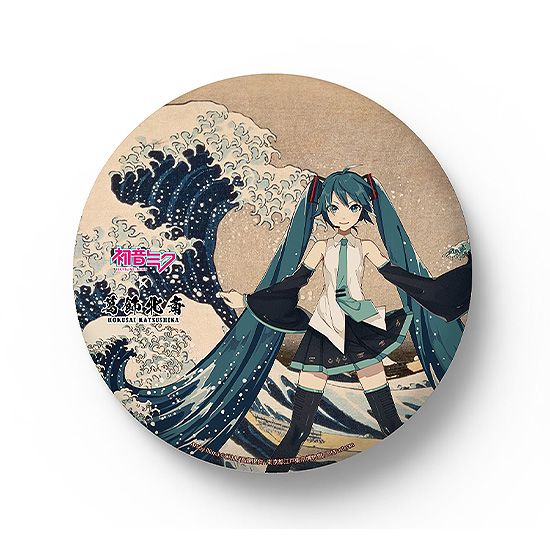 再販】葛飾北斎×初音ミク iXima ビッグ缶バッジ 神奈川沖波裏｜ホビー