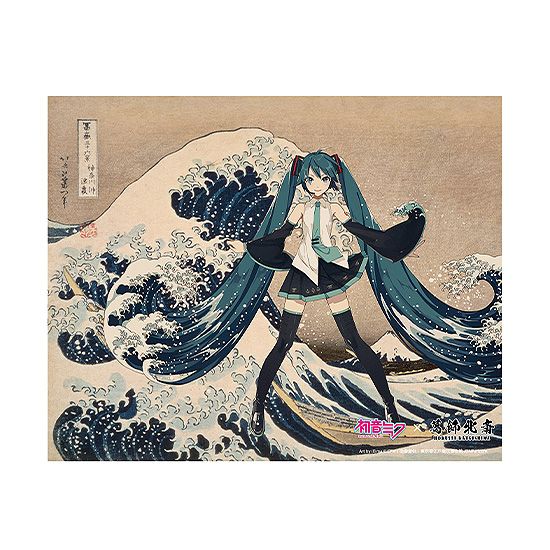 再販】葛飾北斎×初音ミク iXima キャンバスアート 神奈川沖波裏