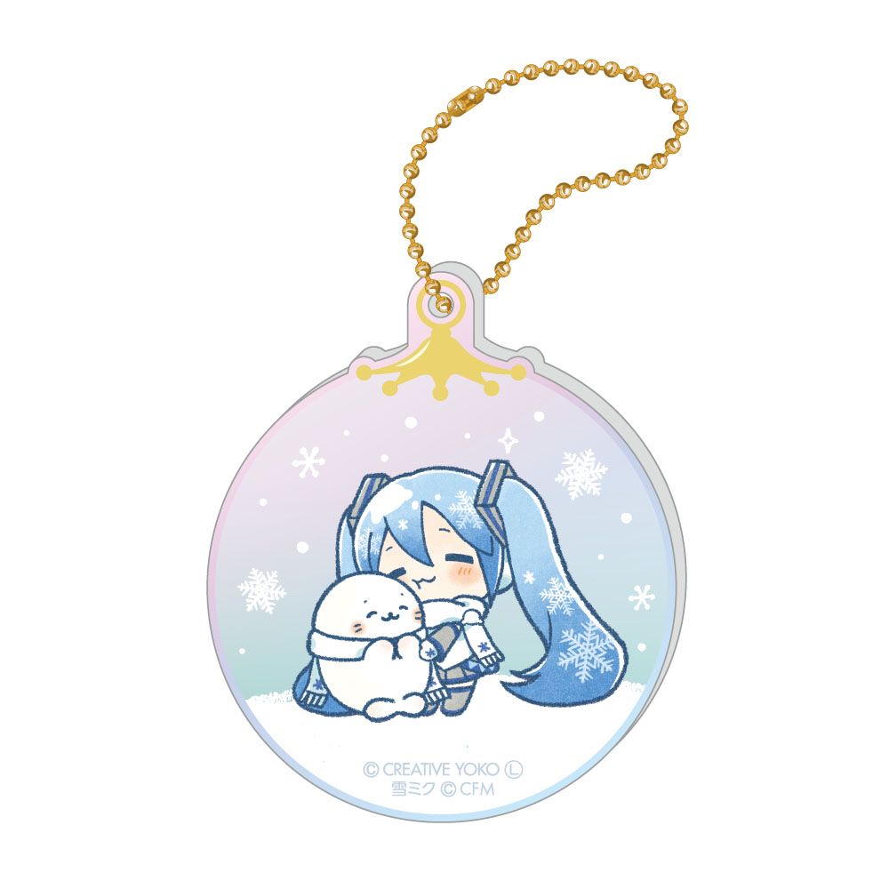 予約特別価格】しろたん×雪ミク オーロラアクリルキーホルダー ちび