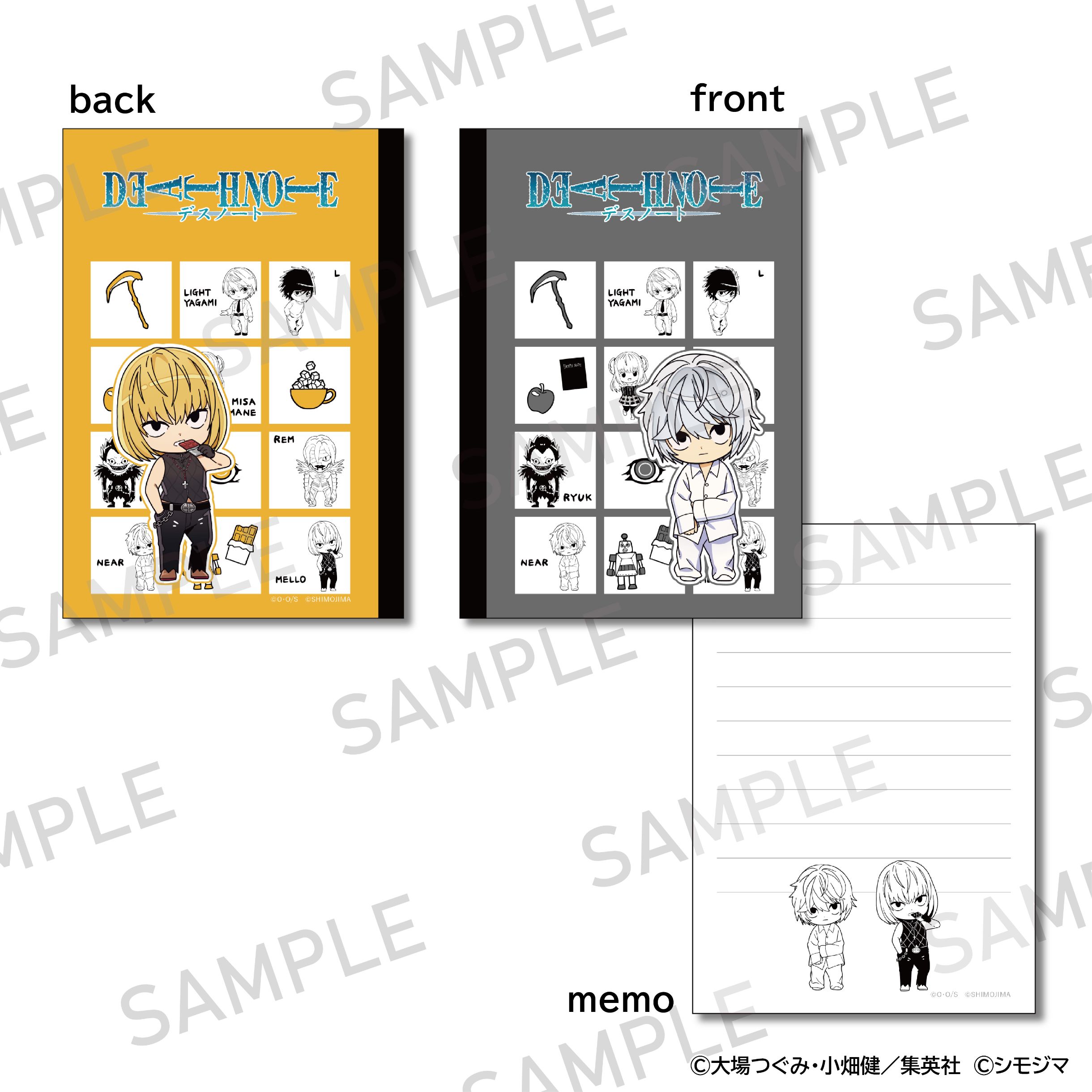 DEATH NOTE BOOK型メモ帳 シモジマコラボver. ニア・メロ｜ホビーの