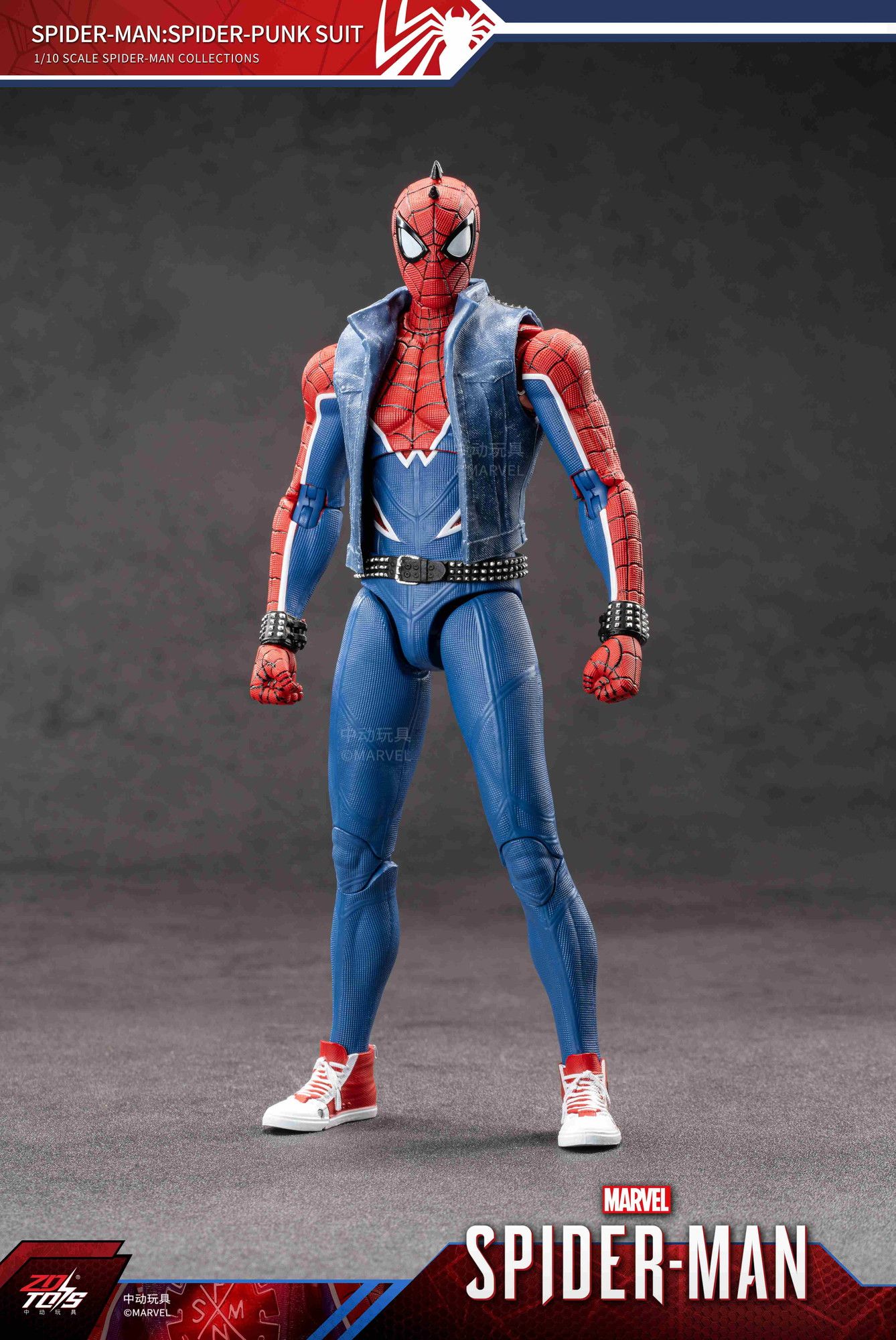ZD TOYS スパイダーマン：スパイダーパンク・スーツ（7インチ X
