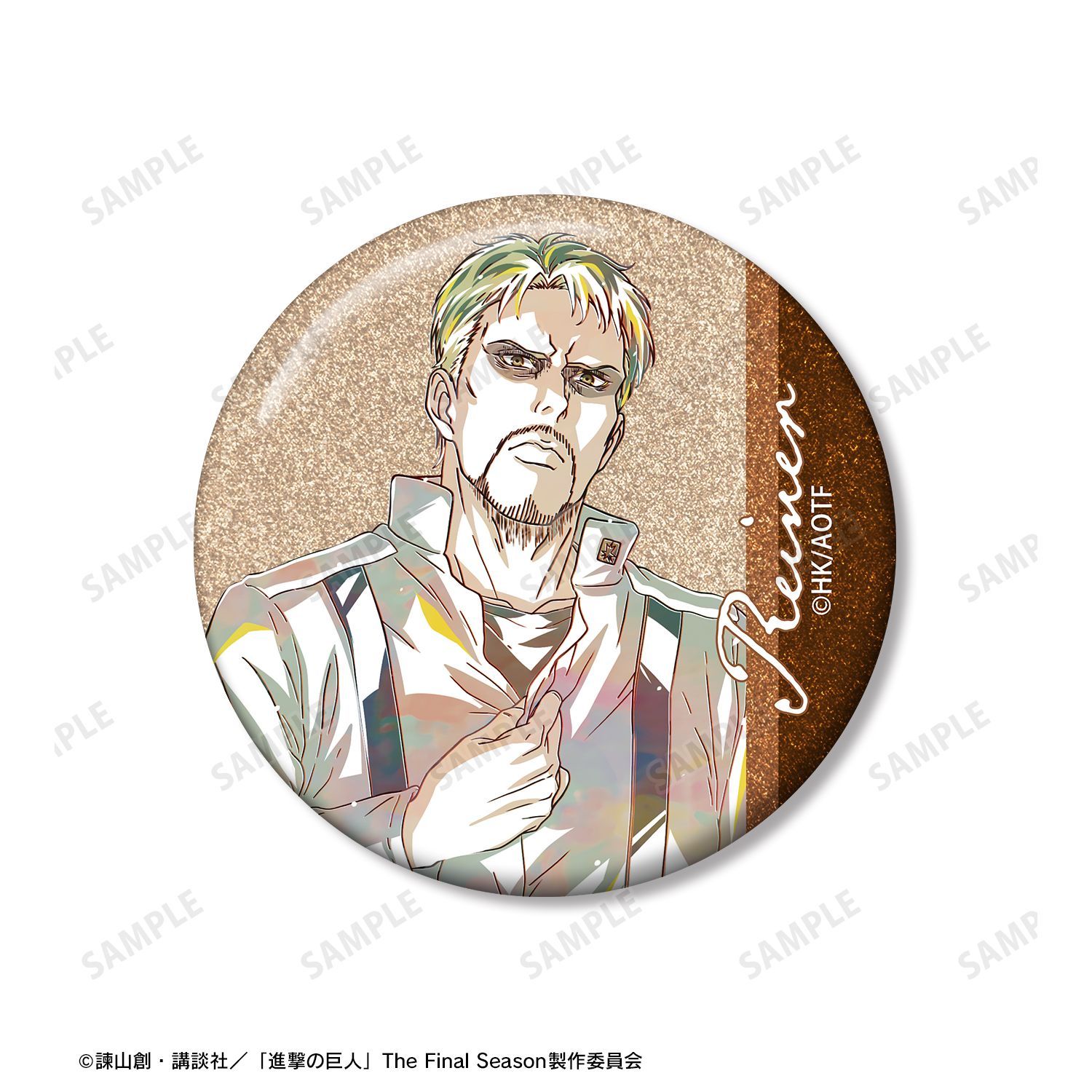 進撃の巨人 ライナー Ani-Art 第5弾 グリッター缶バッジ2個セット