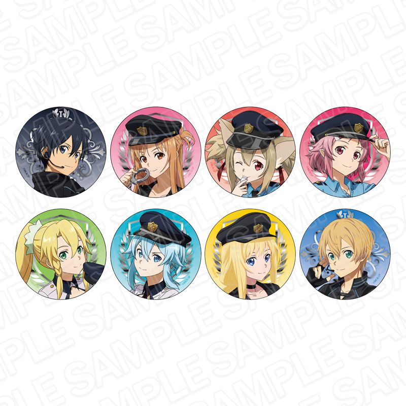 アスナ　缶バッジ マルイ　Sao 缶バッジ カンバッジ 怪盗　警察　2点 予約特別価格】ソードアート・オンライン カンバッジ 怪盗 警察 ver. 8