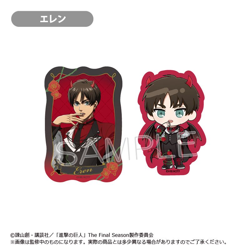 新品 進撃！巨人中学校 進撃の巨人 エレン スイーツパラダイス ステッカー 予約特別価格】進撃の巨人 ステッカーセット DEVIL Ver. エレン