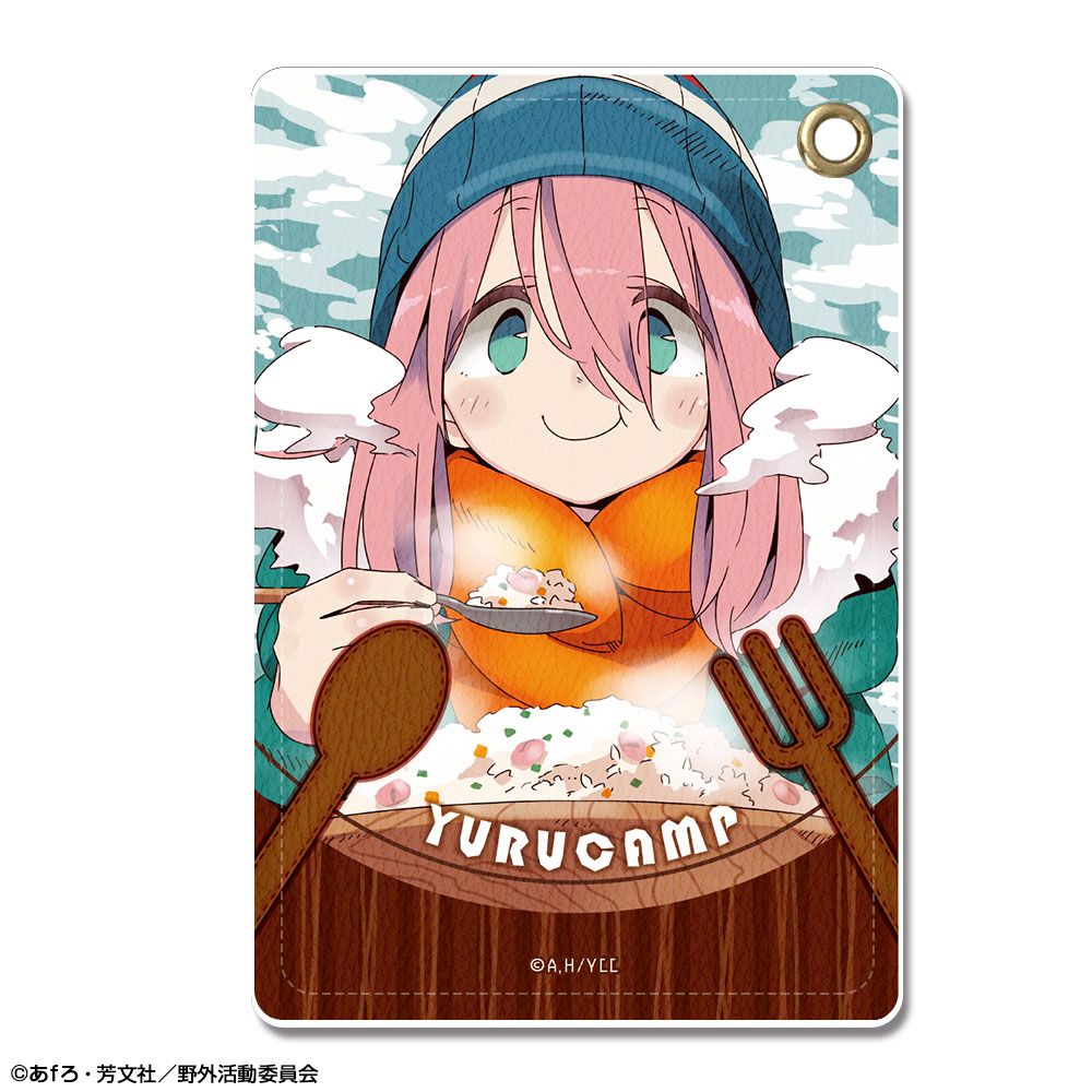 reバース 各務原なでしこ　PP PSA9　ゆるキャン 再販】ゆるキャン△ レザーパスケース Ver.2 デザイン01 各務原