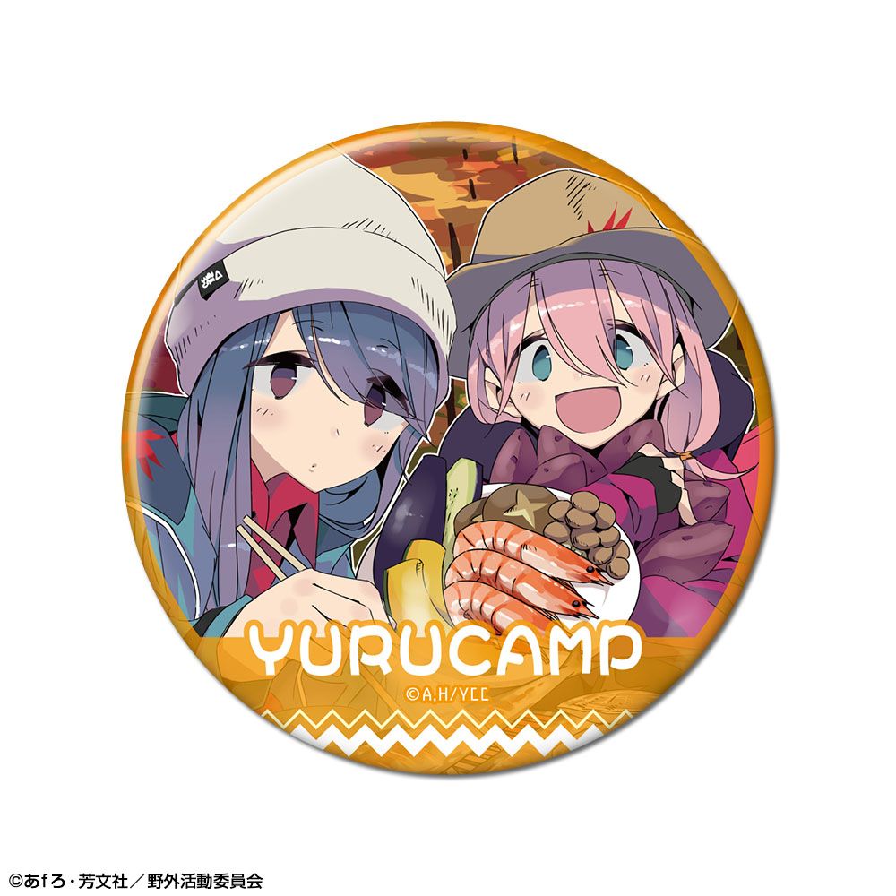 再販】ゆるキャン△ 缶バッジ デザイン09 各務原なでしこ＆志摩リン B