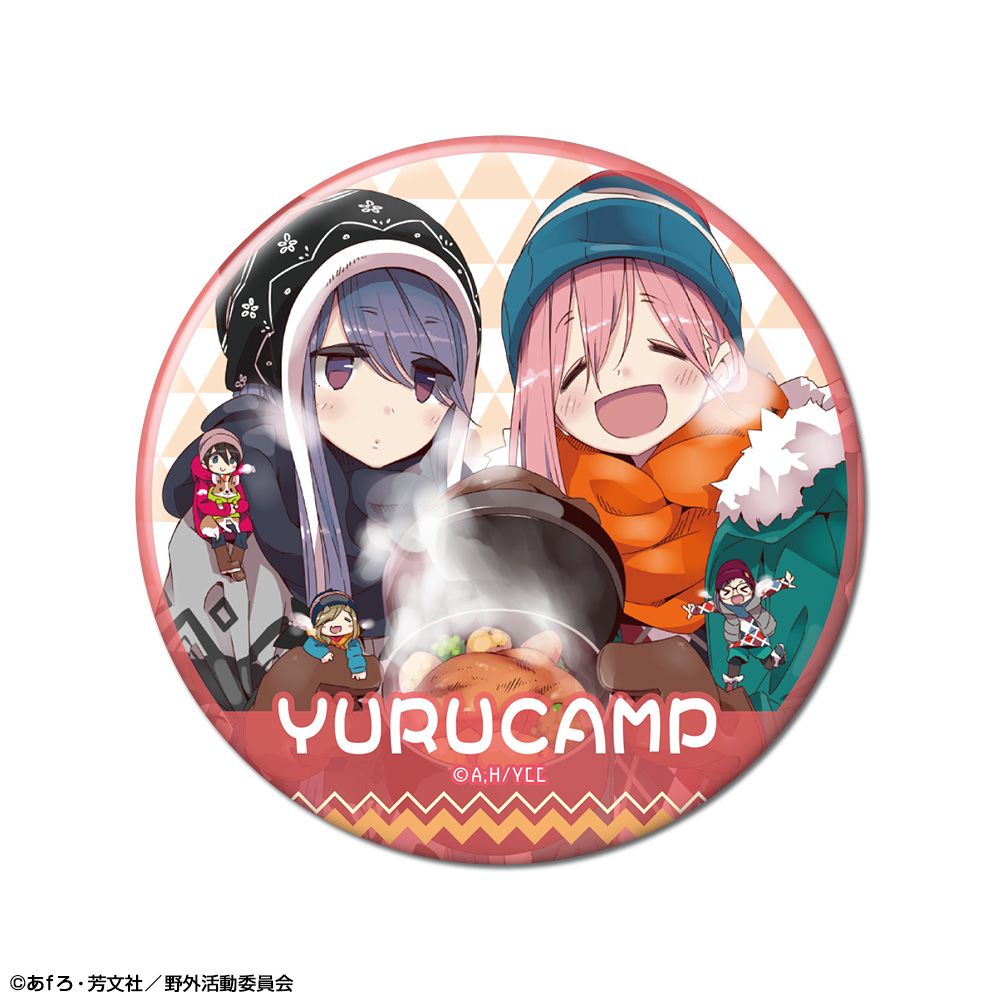 再販】ゆるキャン△ 缶バッジ デザイン11 各務原なでしこ＆志摩リン D