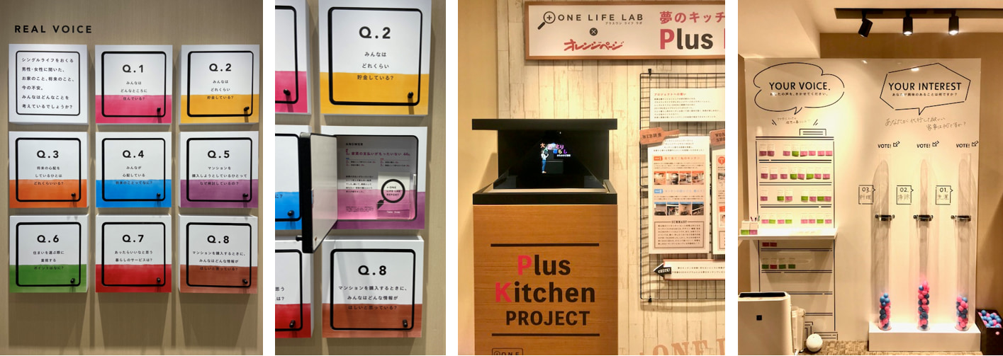 +ONE LIFE LAB(プラスワン ライフ ラボ)」の銀座住まいギャラリーのパネル展示(WoMansion)