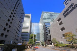 品川港南口の高層ビル群