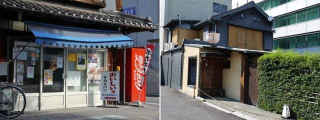 左:サカエパン、右:牛もつ鍋 おく田