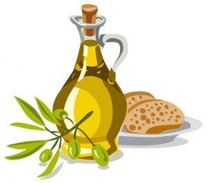 oil olive with bread