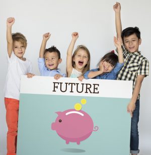 Piggy Bank Money Savings Future Investment Word Graphic