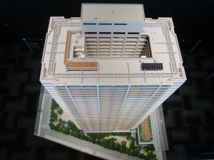 津田沼ザ・タワーの建物模型(上部から)