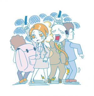 通勤のラッシュが疲れる