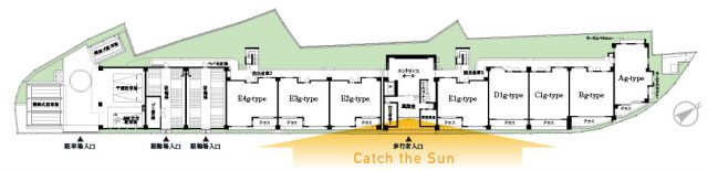 ④ガーラレジデンス元住吉の配棟図