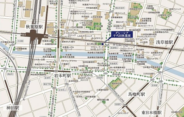 グレーシア千代田秋葉原の周辺地図