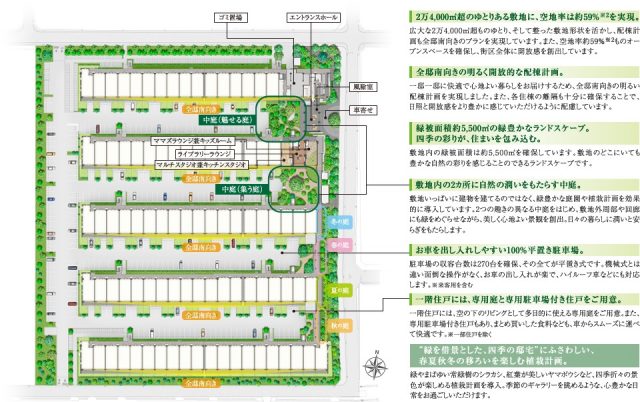 ⑥ガーデンハウス越谷レイクタウンの配棟図