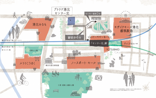 ③プラウド港北センター北のショッピングマップ
