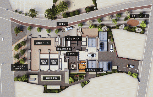 ⑥ザ・パークハウス川口本町の配棟図