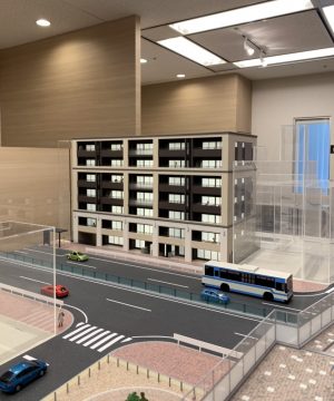 ヴェレーナ横浜反町駅前の模型コーナー