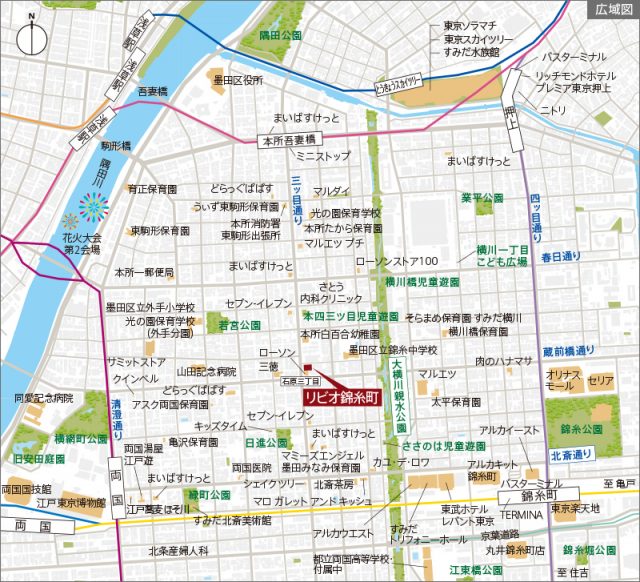④リビオ錦糸町の周辺地図
