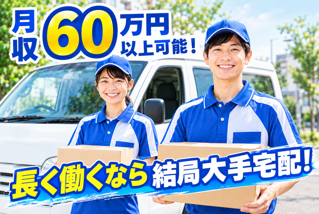 長く働くなら結局大手宅配！／葛飾・墨田区周辺／担当エリア内配送／前払対応可！ 5006委託