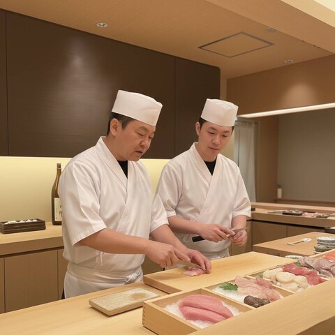 銀座高級鮨店の鮨職人