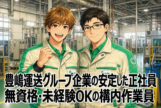 「旧湖東町」豊嶋運送グループ企業の安定した正社員！無資格・未経験OKの構内作業／資格取得でスキルUP可能！