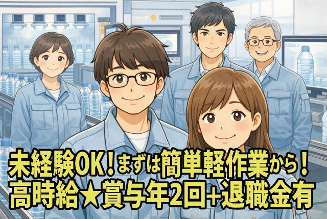 「近江八幡市」安土駅又は八日市駅から送迎あり！無資格・未経験OKの簡単軽作業から！賞与年2回+退職金あり！