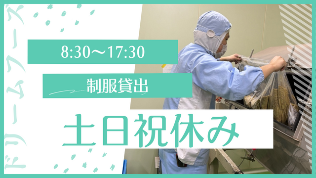 食品工場の製造スタッフ／機械選別作業