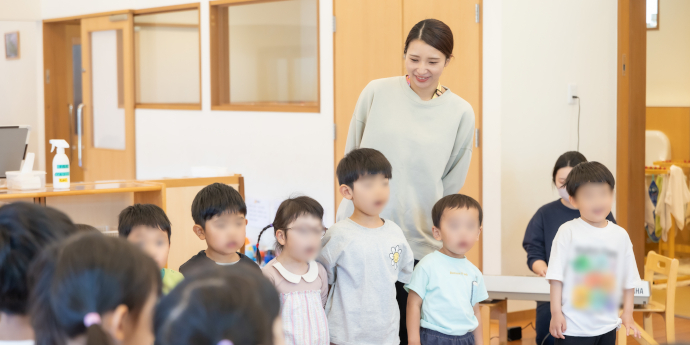 育児担当制を取り入れていて、子どもたちの成長をしっかりと見守ることができています