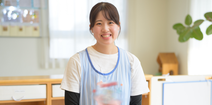 「子どもが主体となった保育」の実現に向けて。明るく優しい先輩に助けられます