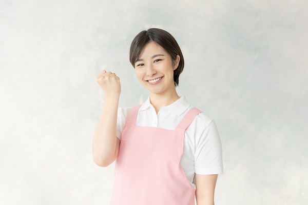 ガッツポーズしている先生