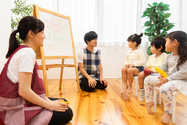 保育活動をしている様子