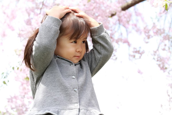 4月の1歳児の写真