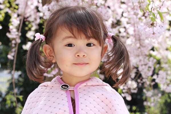 4月の1歳児の写真